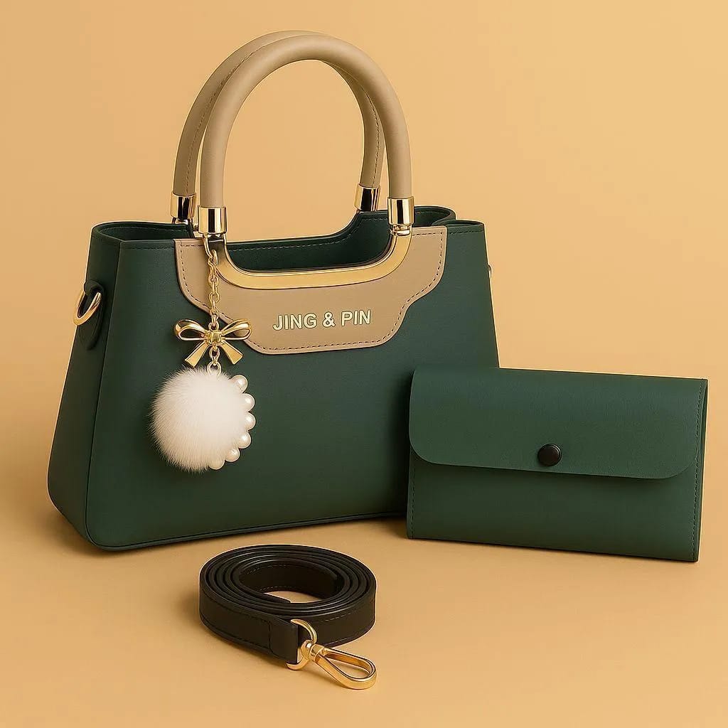 Rexine Women's Handbag Set
