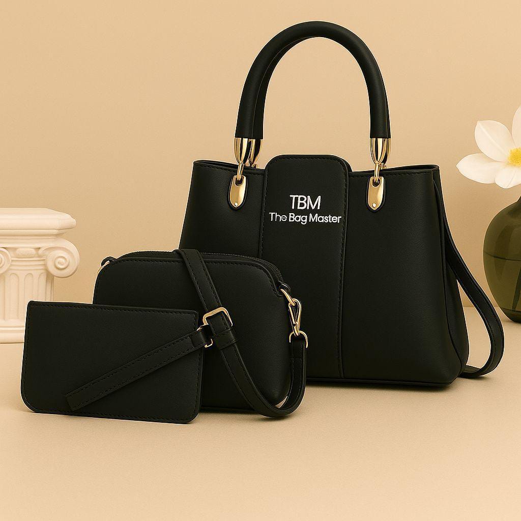 Handbag Set With Gold Hardware