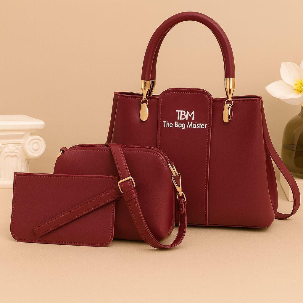 Handbag Set With Gold Hardware