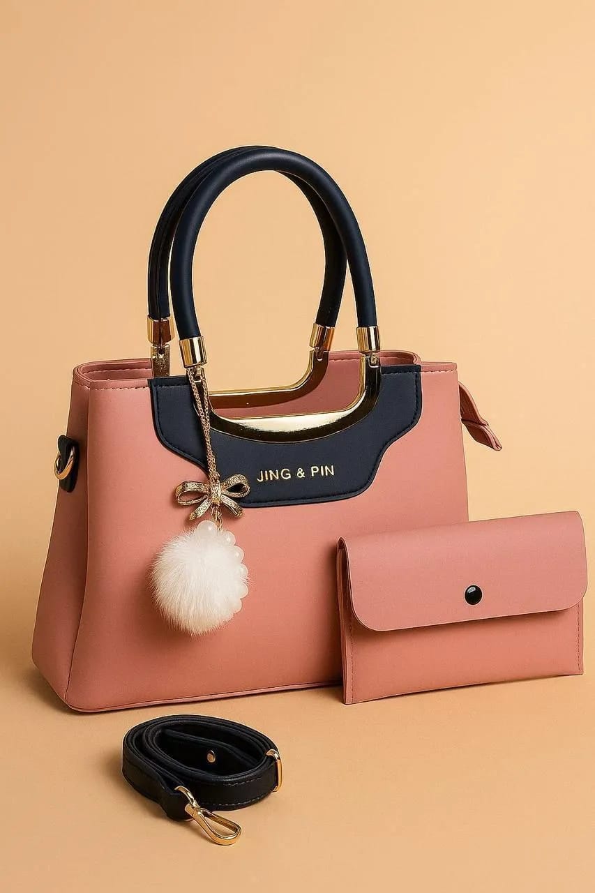 Rexine Women's Handbag Set