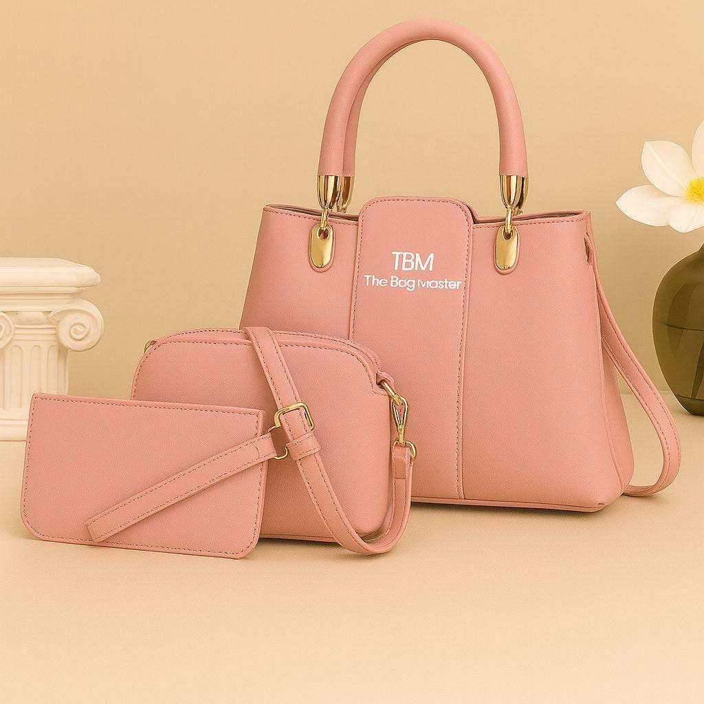 Handbag Set With Gold Hardware