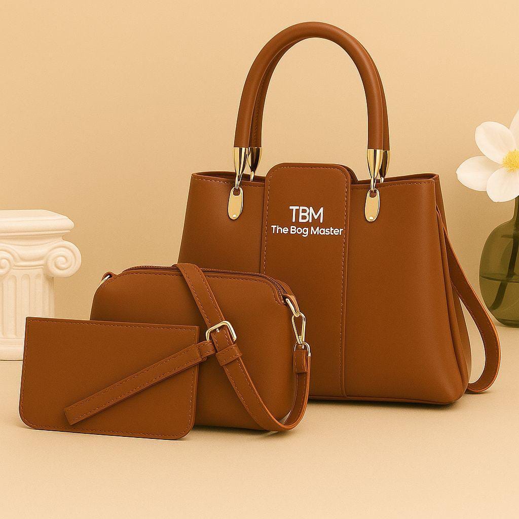 Handbag Set With Gold Hardware