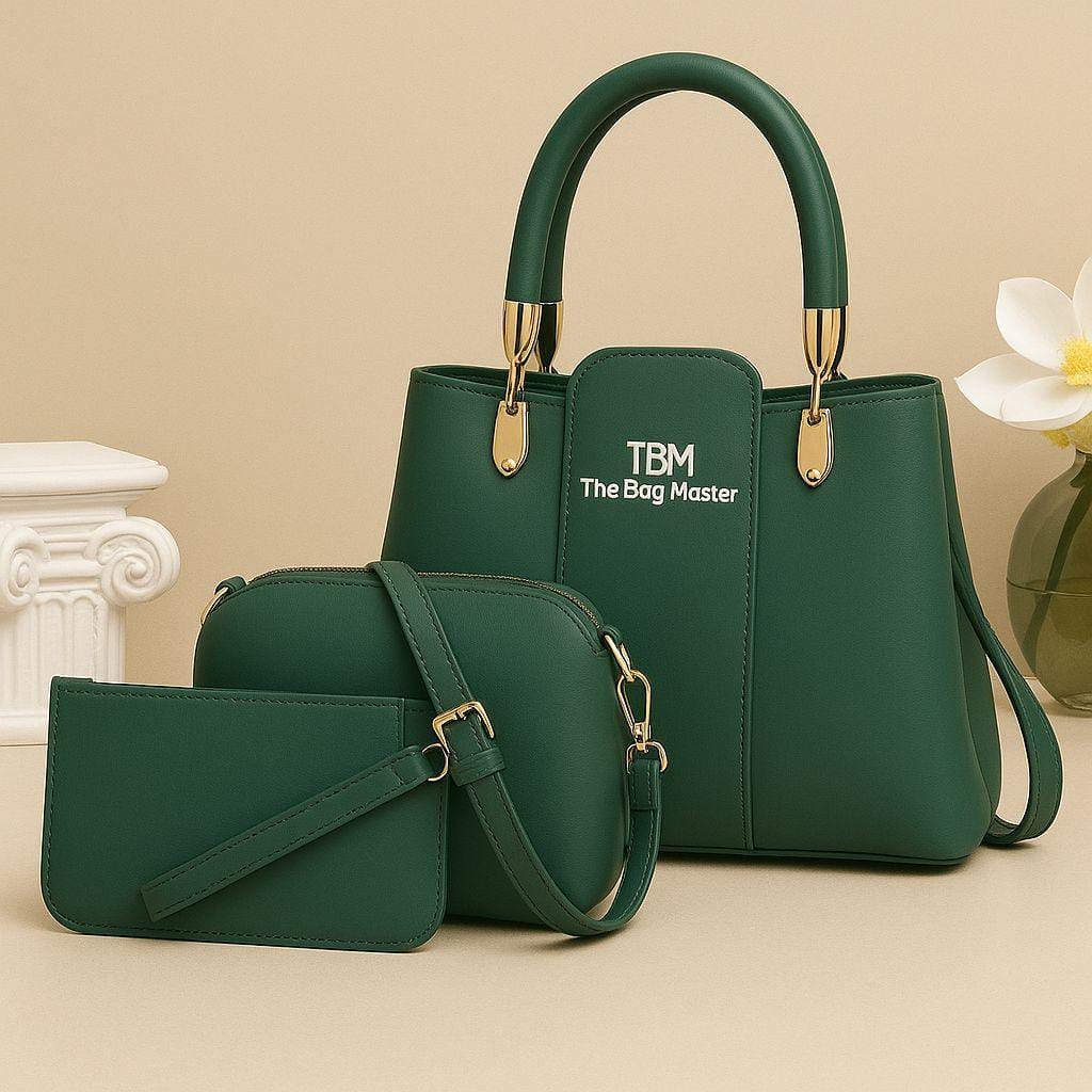 Handbag Set With Gold Hardware