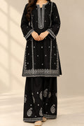 Black Embroidered 2-piece Women's Suit