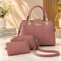 Dior Pink Leather Handbag Set