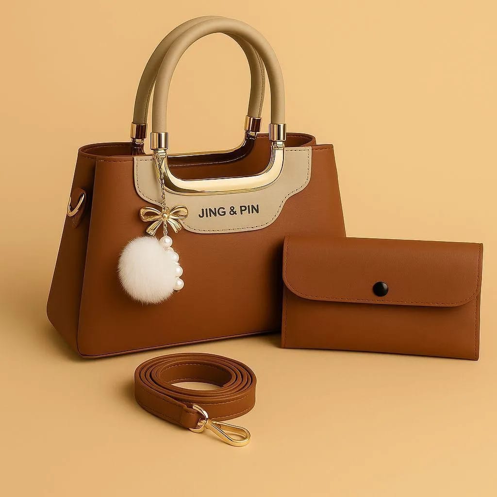 Rexine Women's Handbag Set