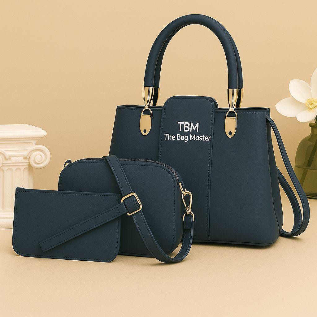 Handbag Set With Gold Hardware