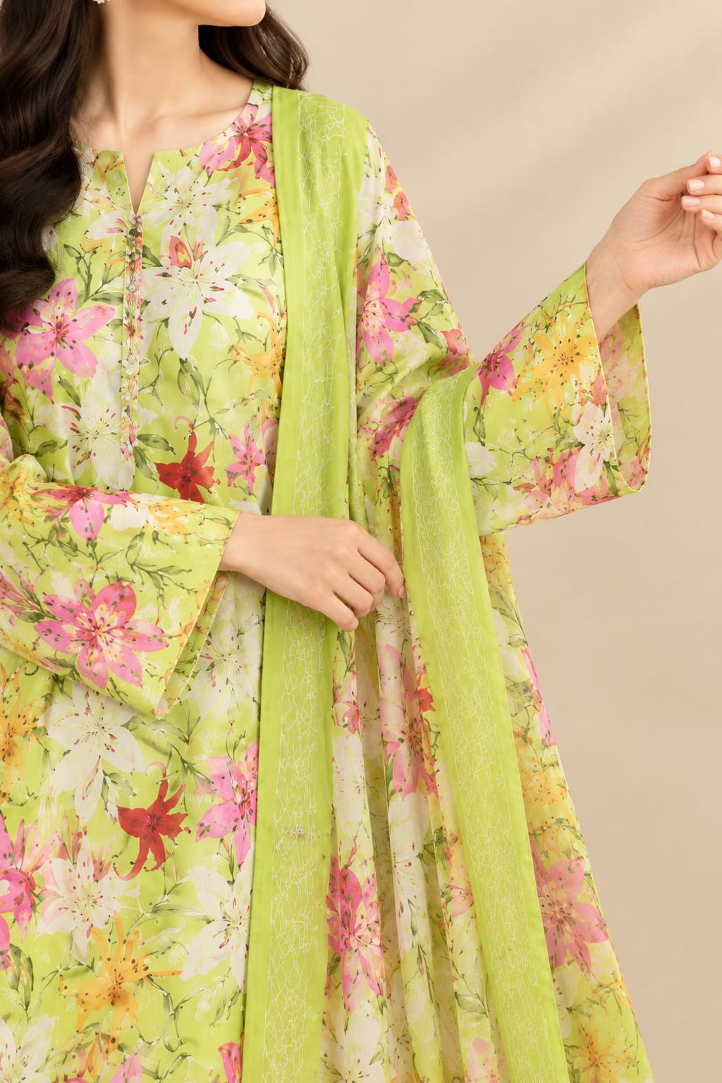 3 piece Swiss Lawn Unstitched Suit