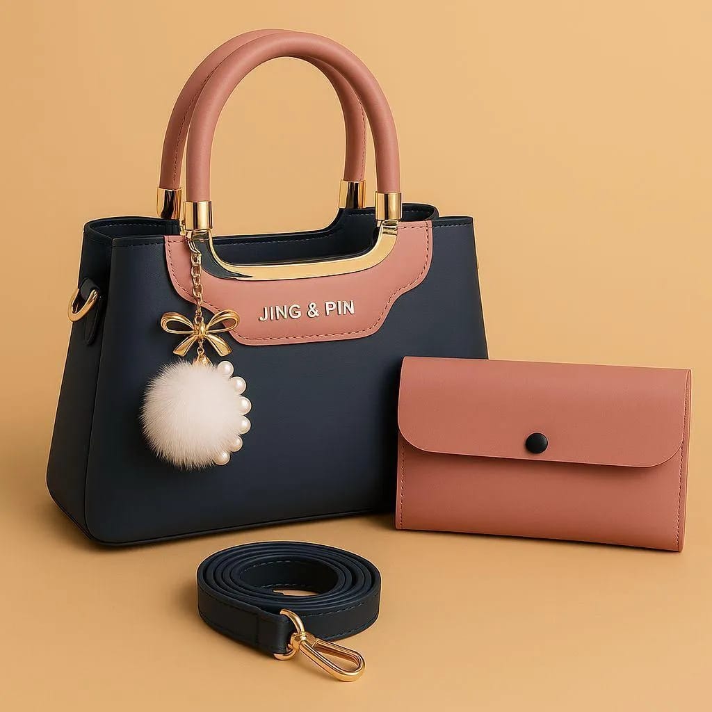 Rexine Women's Handbag Set