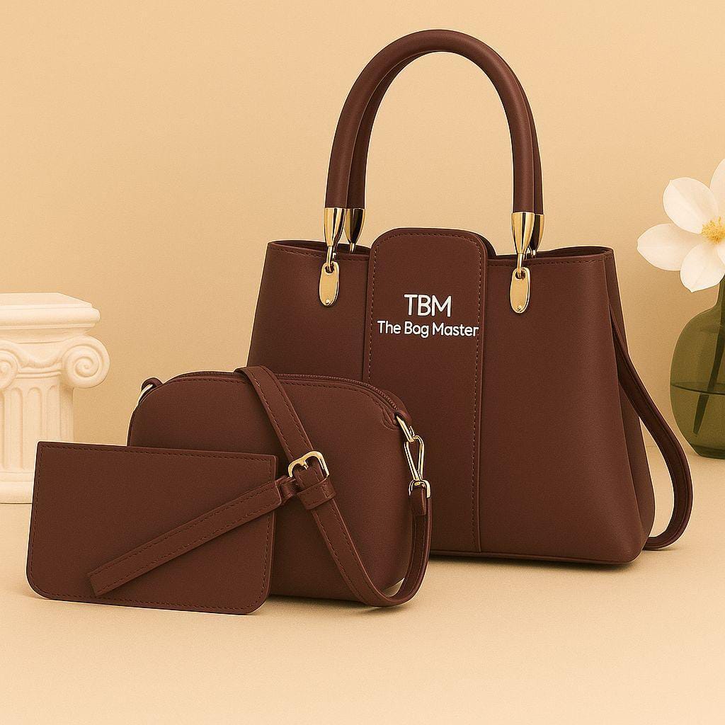 Handbag Set With Gold Hardware