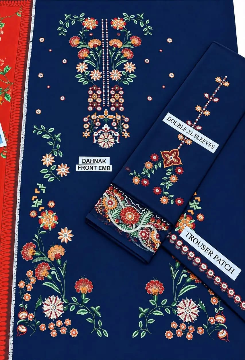 Winter Collection Dhanak 3 piecs Unstitched Suit