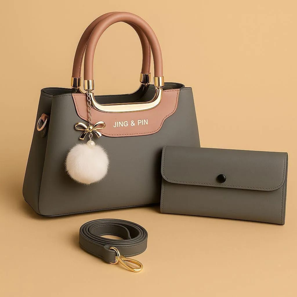 Rexine Women's Handbag Set
